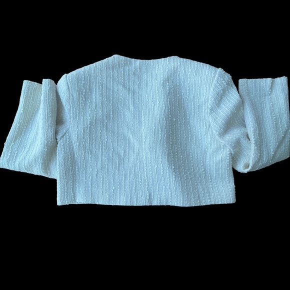 ASTR COVINA CREAM TWEED GOLD BUTTON DETAIL CROPPED JACKET FULLY LINED SZ MED - Picture 10 of 12